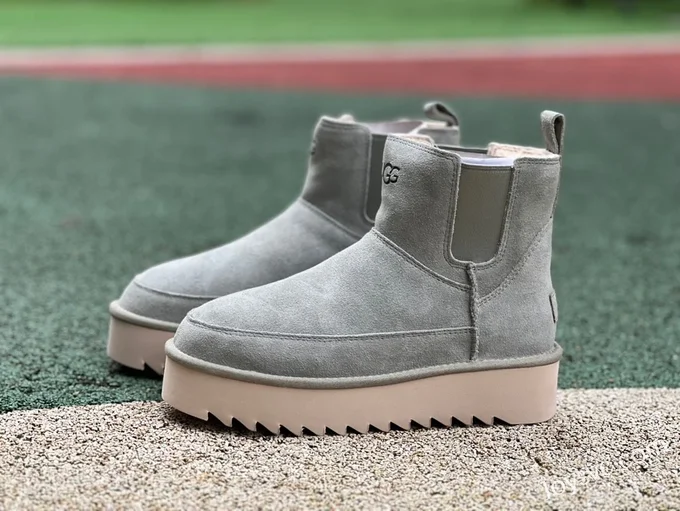 UGG Thick Sole Grey High Top Boots