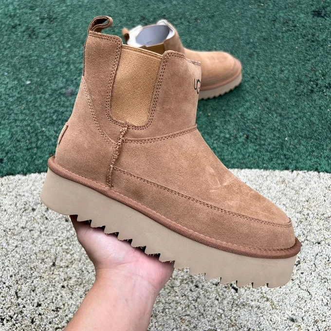 UGG Thick Sole Wheat Yellow High Top Boots