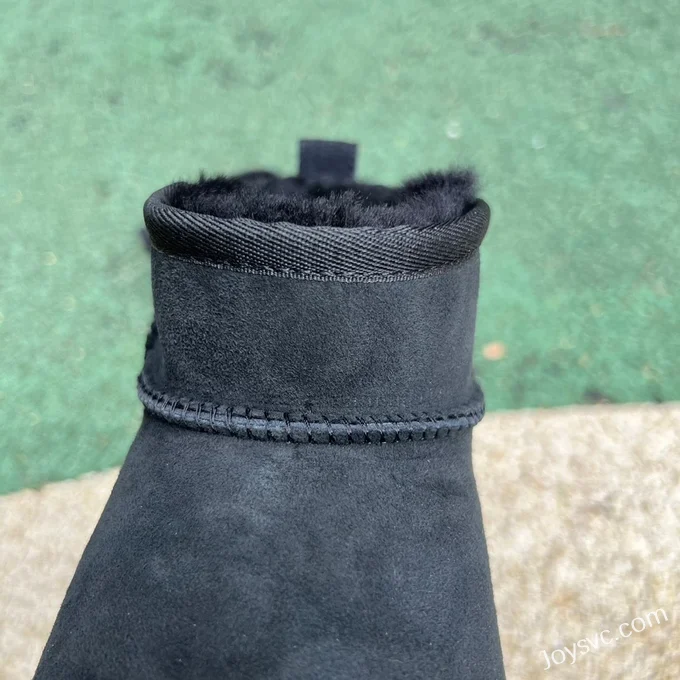 UGG Flat Sole Black Mid Top Boots