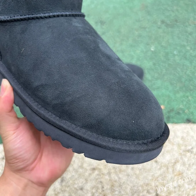 UGG Flat Sole Black Mid Top Boots