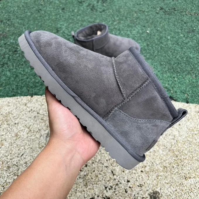 UGG Flat Sole Grey Mid Top Boots