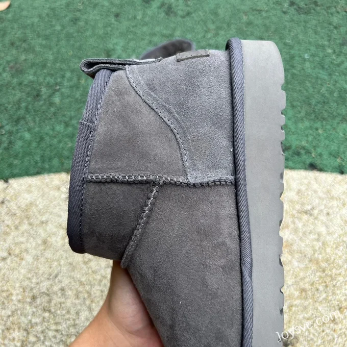 UGG Flat Sole Grey Mid Top Boots