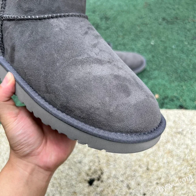 UGG Flat Sole Grey Mid Top Boots