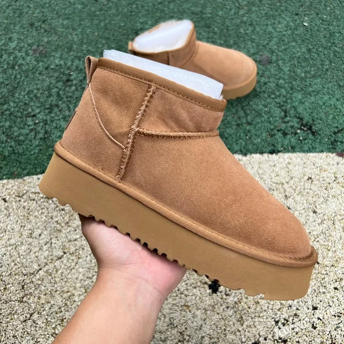 UGG Thick Sole Brown Mid Top Boots