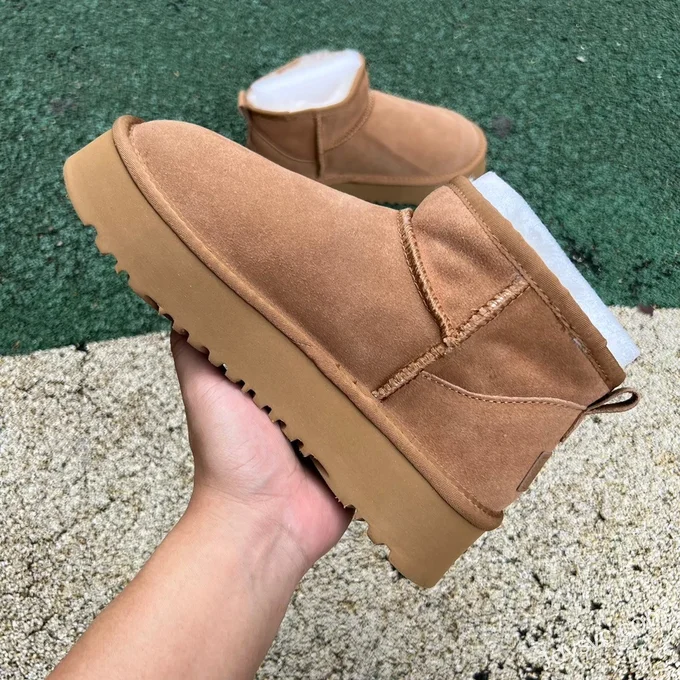 UGG Thick Sole Brown Mid Top Boots