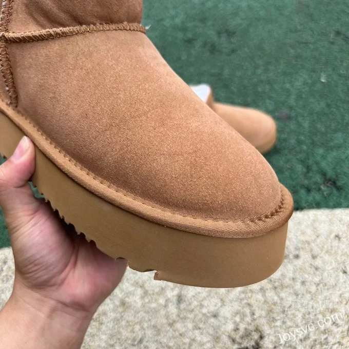 UGG Thick Sole Brown Mid Top Boots