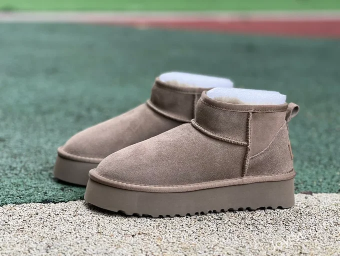 UGG Thick Sole Dark Grey Mid Top Boots