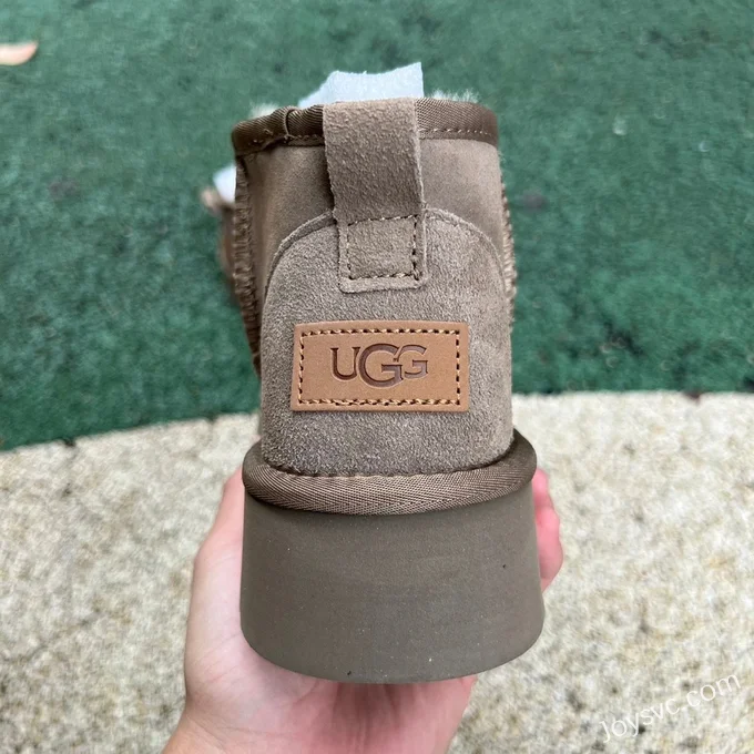 UGG Thick Sole Dark Grey Mid Top Boots