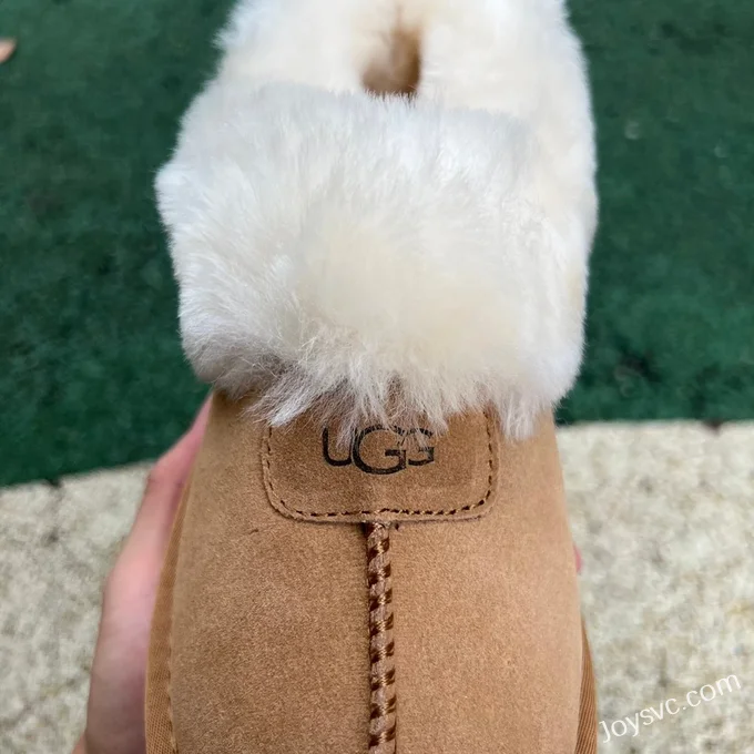 UGG Thick Sole Fur Brown Low Top Boots