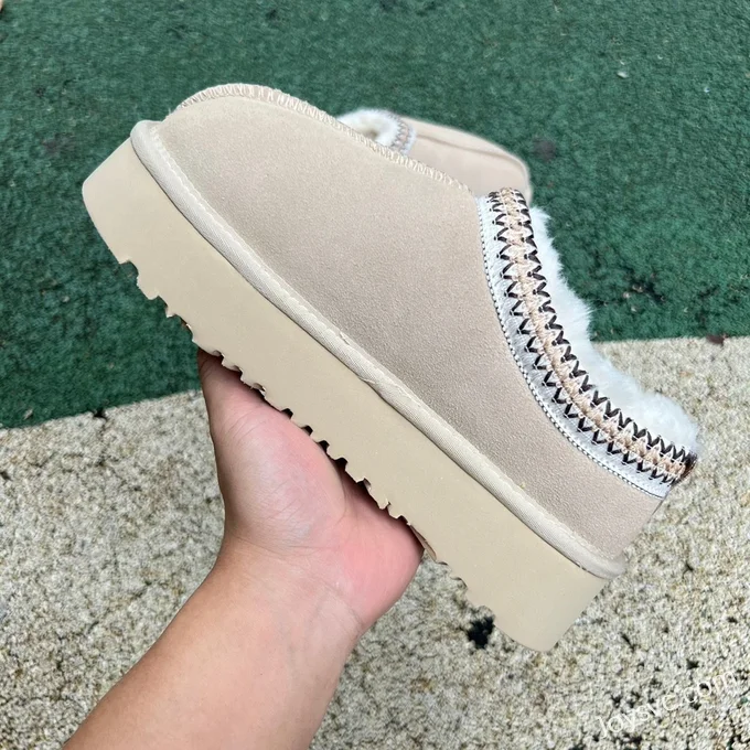 UGG Thick Sole Beige Low Top Boots