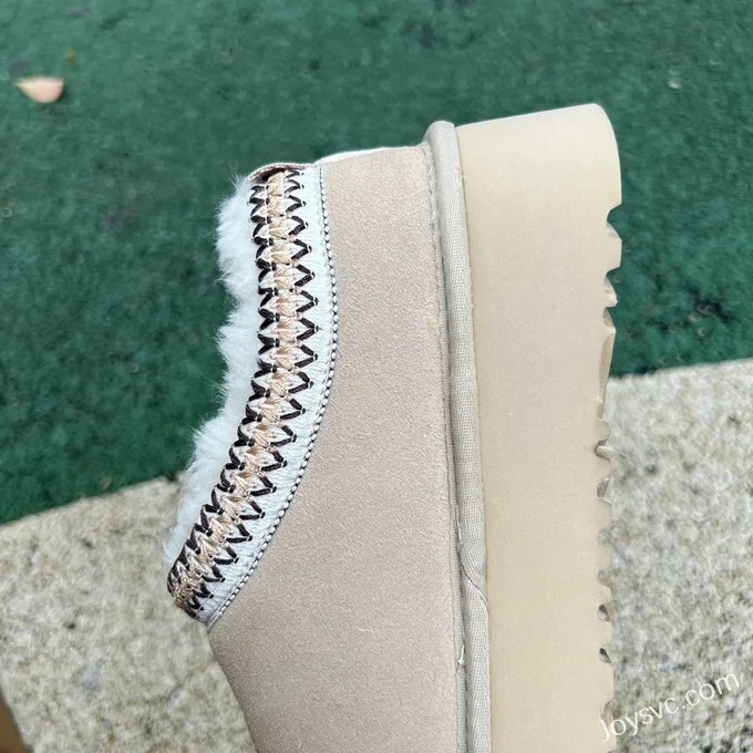 UGG Thick Sole Beige Low Top Boots