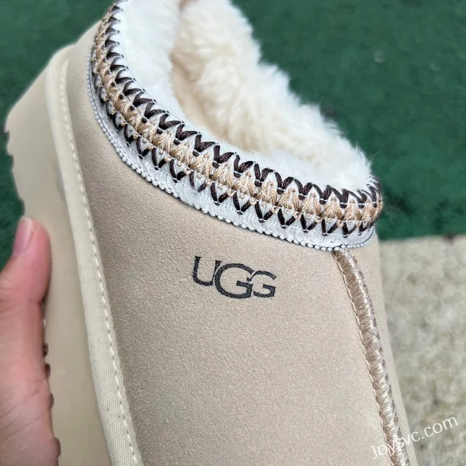 UGG Thick Sole Beige Low Top Boots