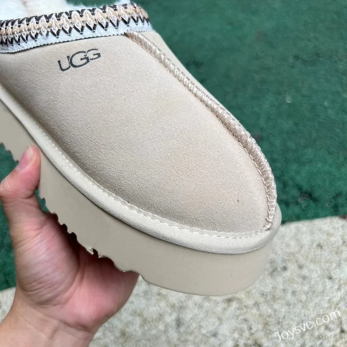 UGG Thick Sole Beige Low Top Boots