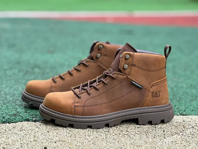 Caterpillar WP Series Mid Brown Boots - Durable Outdoor Ankle Boots