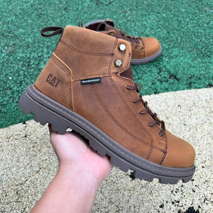 Caterpillar WP Series Mid Brown Boots - Durable Outdoor Ankle Boots