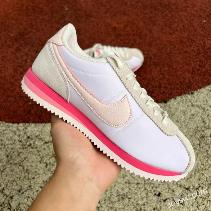 Nike Cortez White Grey Pink Classic Sneakers HF6410-666