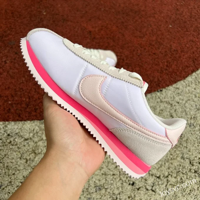 Nike Cortez White Grey Pink Classic Sneakers HF6410-666