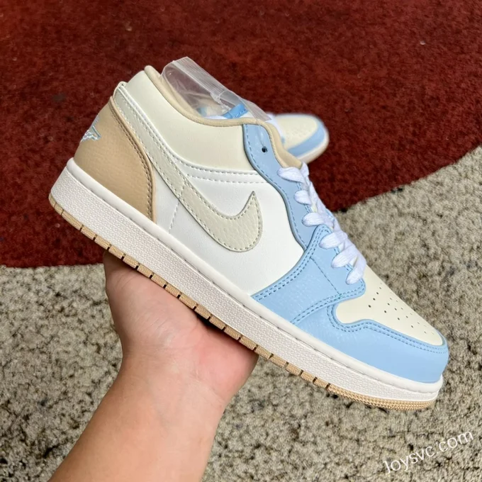 Air Jordan 1 Low HQ4186-111 Beige Blue Retro