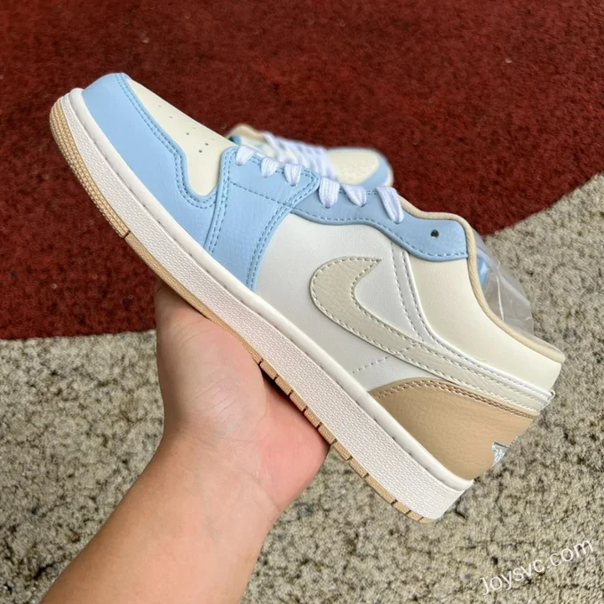 Air Jordan 1 Low HQ4186-111 Beige Blue Retro