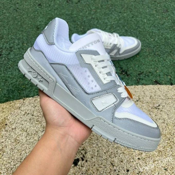 Louis Vuitton Trainer White Grey Reflective