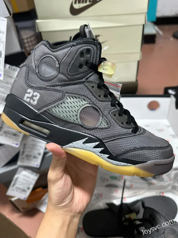 LJR AJ5 Off-White Black