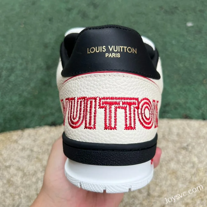 Louis Vuitton Trainer Beige Black Red