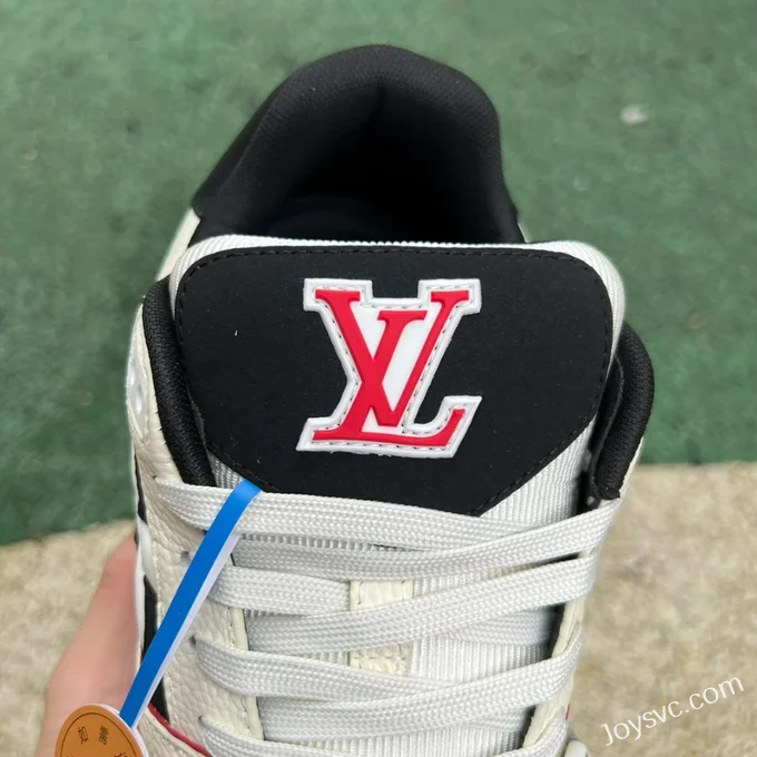 Louis Vuitton Trainer Beige Black Red