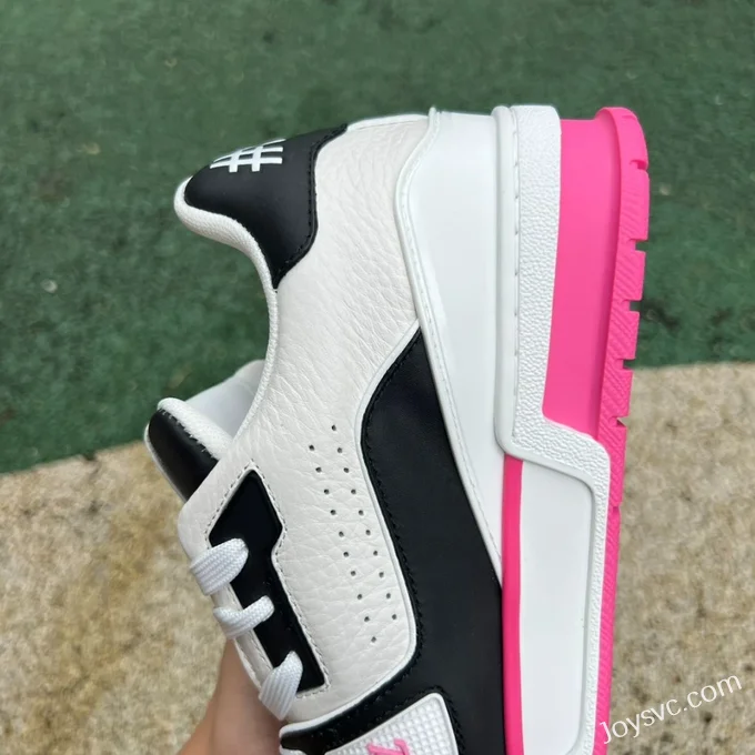 Louis Vuitton Trainer White Black Pink