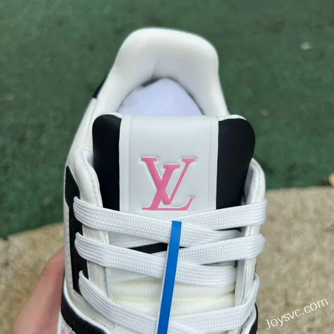 Louis Vuitton Trainer White Black Pink