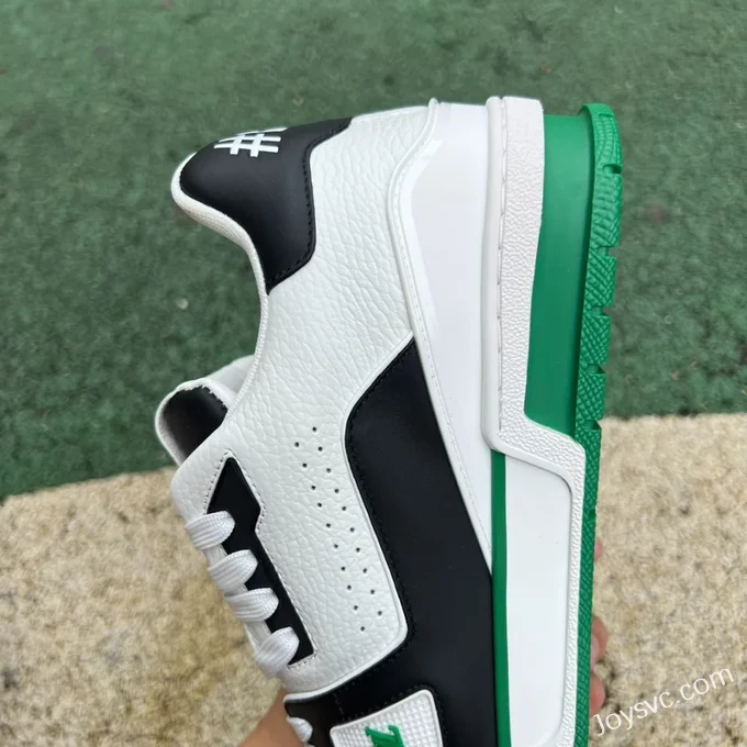 Louis Vuitton Trainer White Black Green