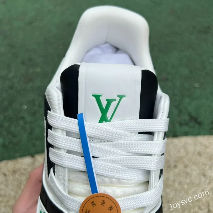 Louis Vuitton Trainer White Black Green