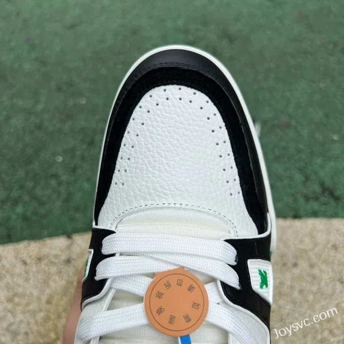 Louis Vuitton Trainer White Black Green