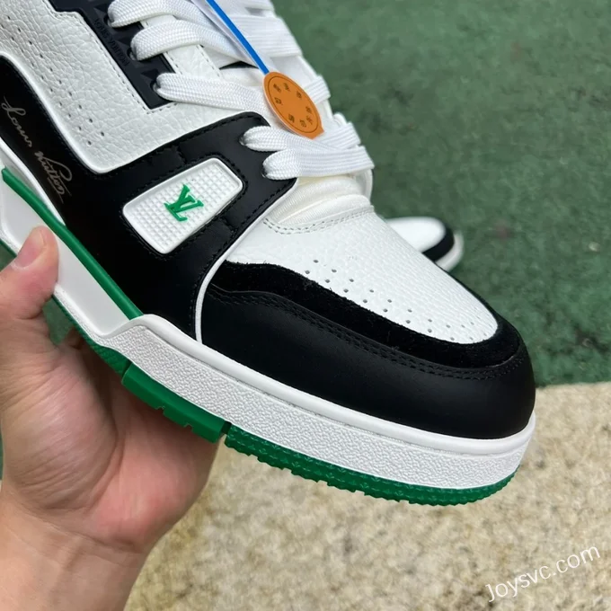 Louis Vuitton Trainer White Black Green