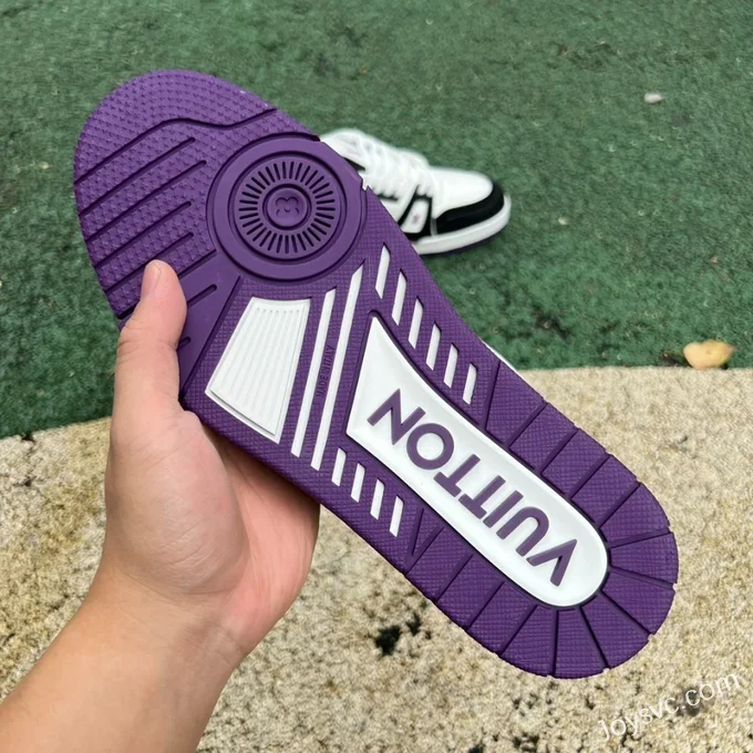 Louis Vuitton Trainer White Black Purple