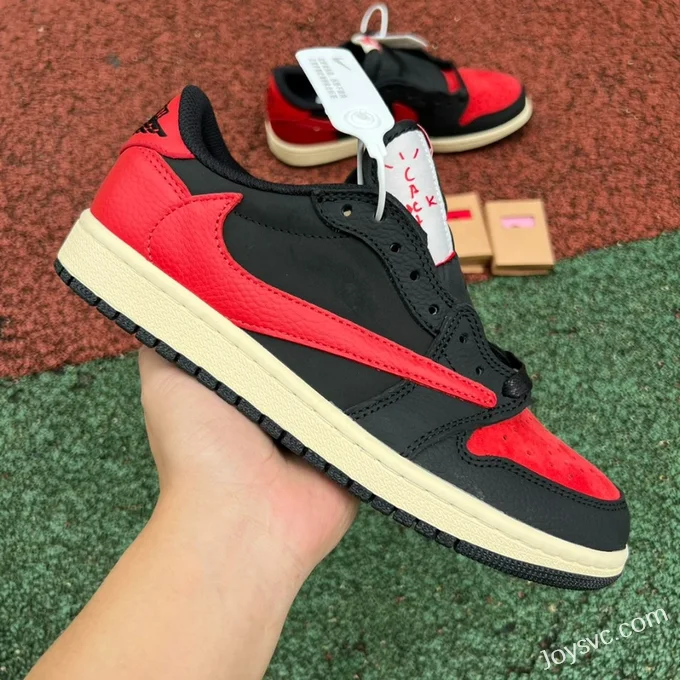 Travis Scott x Air Jordan 1 Low OG DM7866-061 Black Red Reverse Swoosh