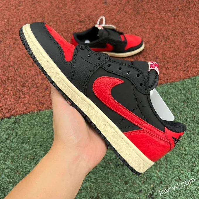 Travis Scott x Air Jordan 1 Low OG DM7866-061 Black Red Reverse Swoosh