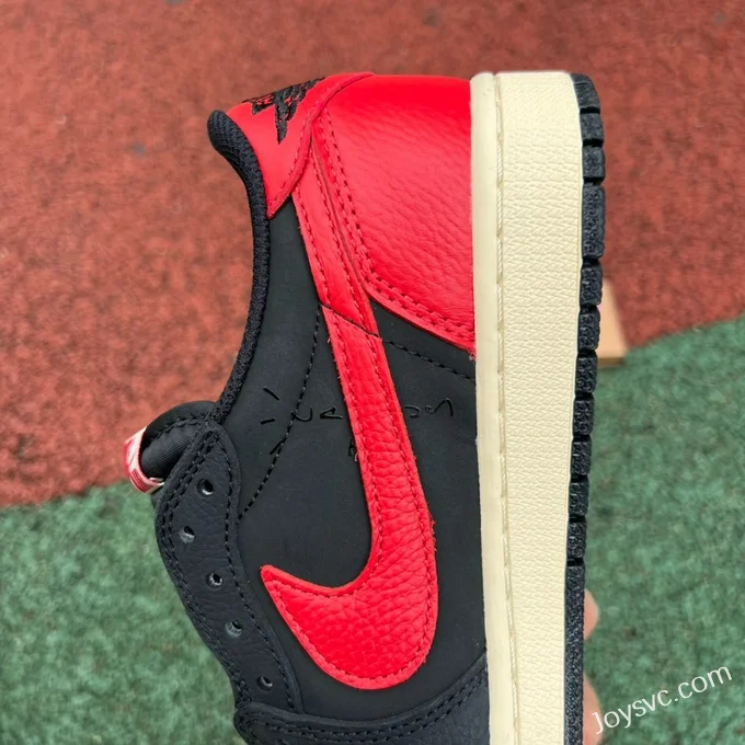 Travis Scott x Air Jordan 1 Low OG DM7866-061 Black Red Reverse Swoosh