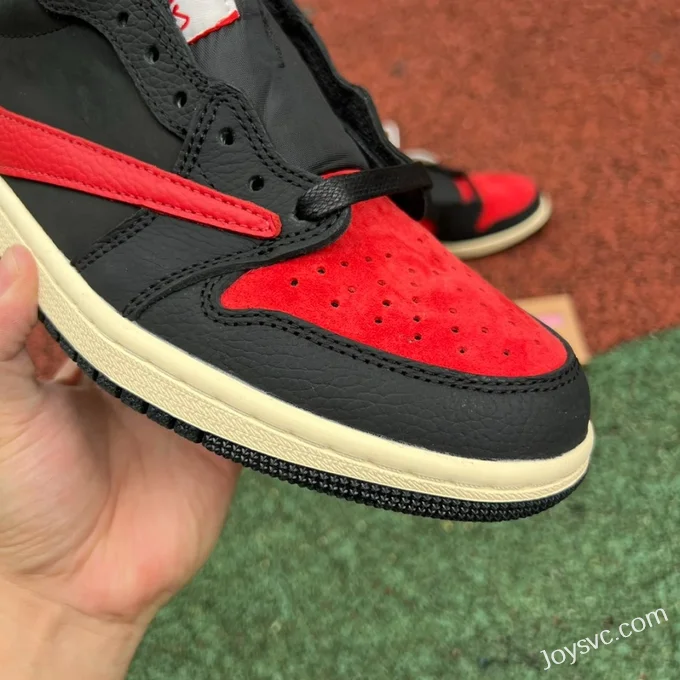 Travis Scott x Air Jordan 1 Low OG DM7866-061 Black Red Reverse Swoosh