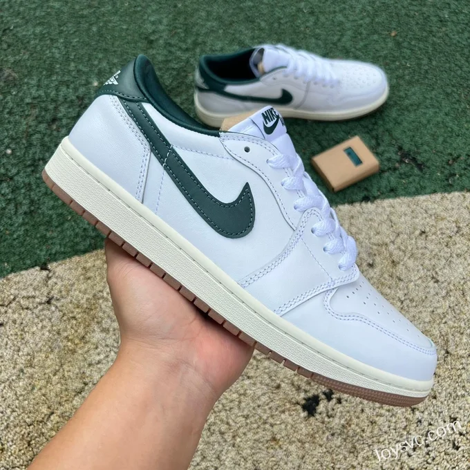 Air Jordan 1 Low DZ0775-133 White Green Oxidized DT Version