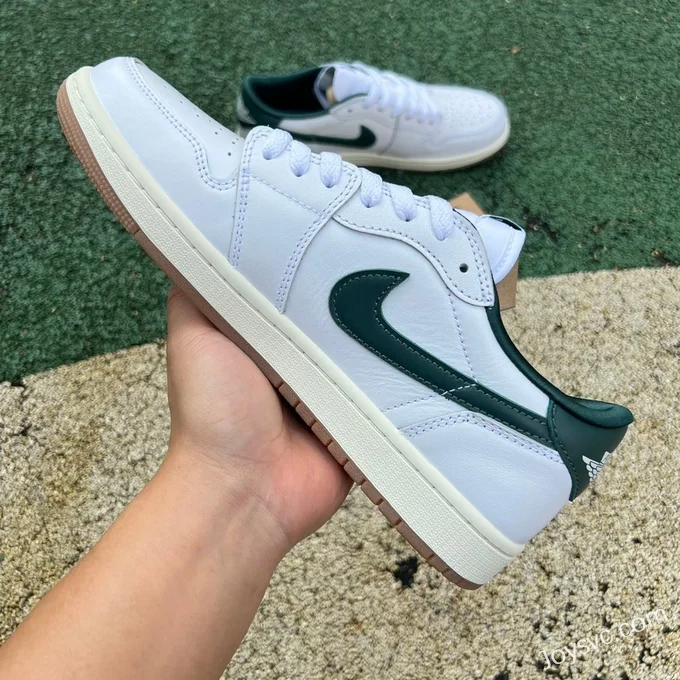 Air Jordan 1 Low DZ0775-133 White Green Oxidized DT Version