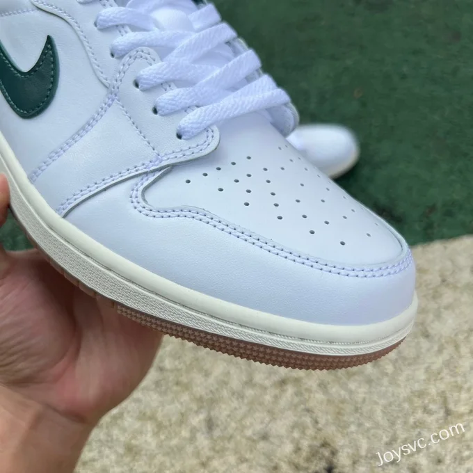 Air Jordan 1 Low DZ0775-133 White Green Oxidized DT Version