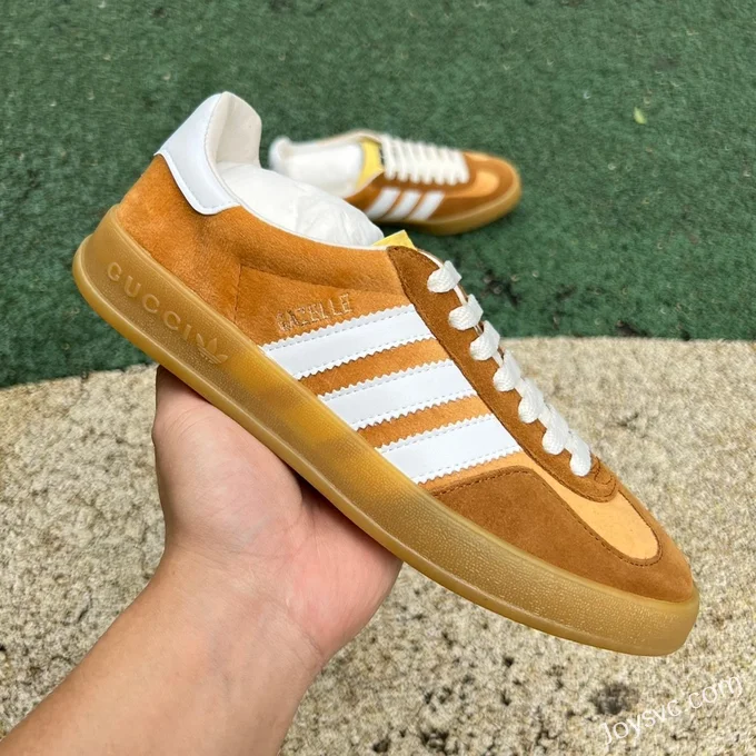 Adidas x Gucci Gazelle Yellow Retro Sneakers