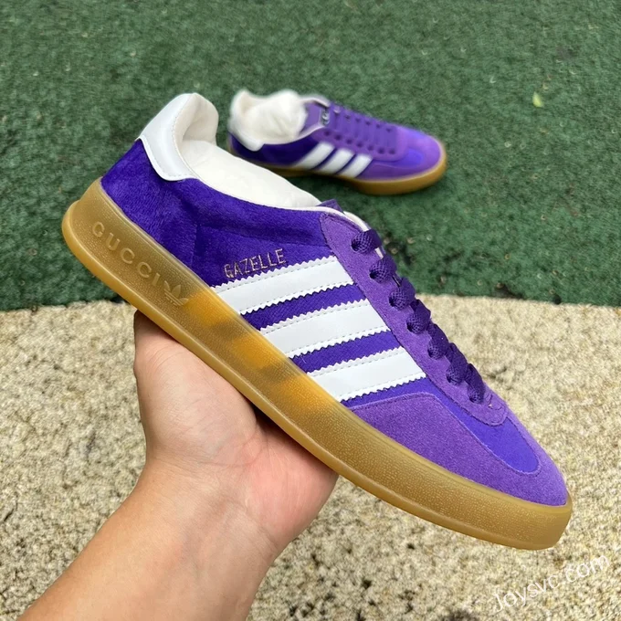 Adidas x Gucci Gazelle Purple Retro Sneakers