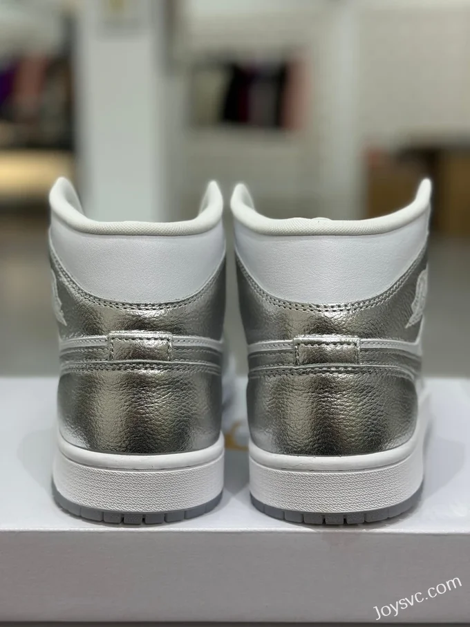 Air Jordan 1 Mid FN5031-100 Silver White Mid-Top