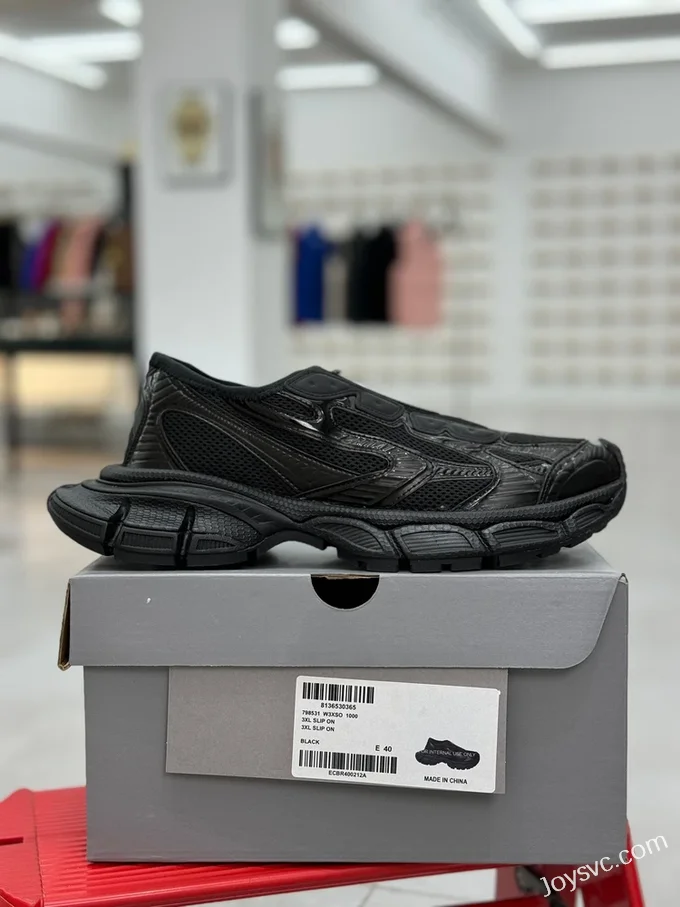 Balenciaga 10th Gen 3XL Slip-On Black Sneakers