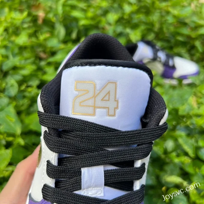 Air Jordan 1 Low DC2024-028 White Purple Gold Lakers Kobe Retro