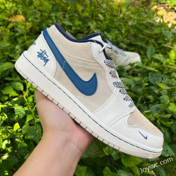 Air Jordan 1 Low SJ9950-027 White Brown Blue