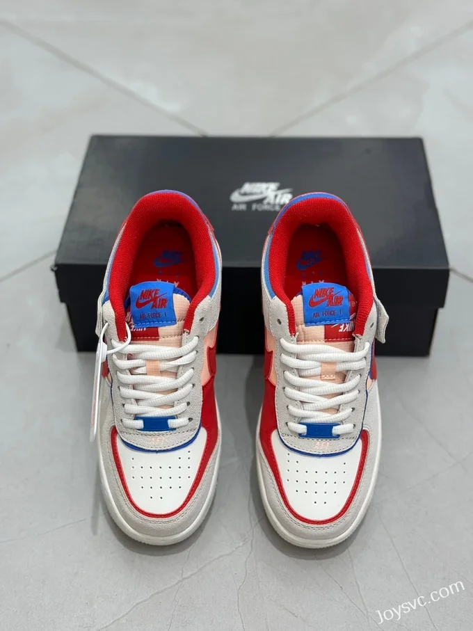 Nike Air Force 1 Shadow Grey Red Blue CU8591-100