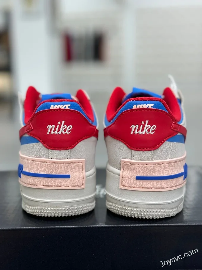 Nike Air Force 1 Shadow Grey Red Blue CU8591-100