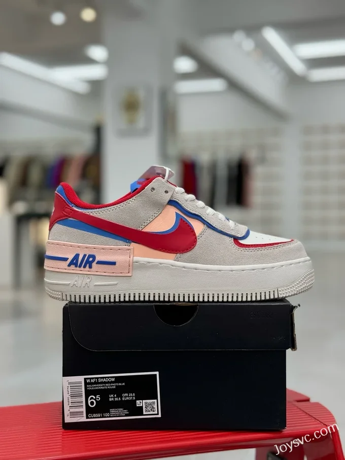 Nike Air Force 1 Shadow Grey Red Blue CU8591-100